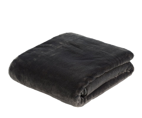 Gözze - Premium Cashmere Feel Cuddly Living Room Blanket/Throw, 500 g/m², 180 x 220 cm - Anthracite