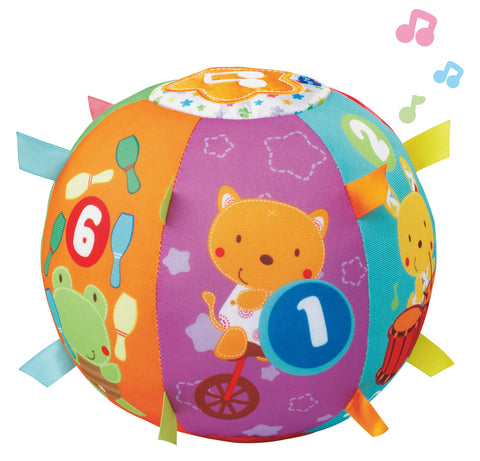 VTech - Singing Ball Interactive Fabric Ball with Over 50 Songs, Multicoloured, 24.9 x 14.0 x 8.9 cm (3480-166122)