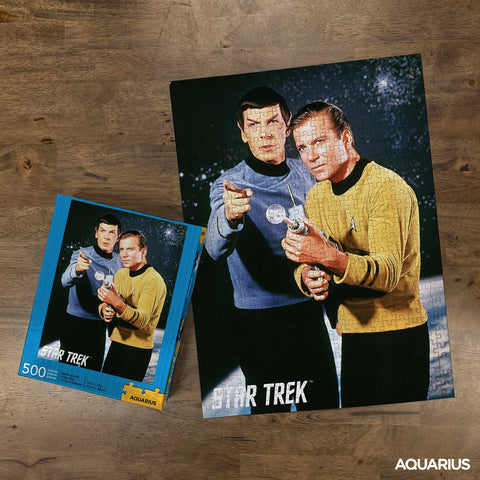 AQUARIUS Star Trek Kirk & Spock Puzzle (500 Piece Jigsaw Puzzle) - Officially Licensed Star Trek Merchandise & Collectibles - Glare Free - Precision Fit - 14 x 19 Inches