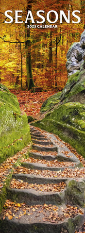 Seasons Slim 2025 Slimline Wall Calendar | Nature Calendar