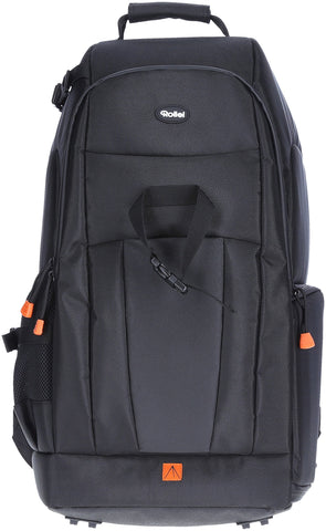 Rollei Fotoliner photo backpack L I large camera backpack (daypack) with DeepL access, laptop compartment, rain cover and hand luggage suitable dimensions in black
