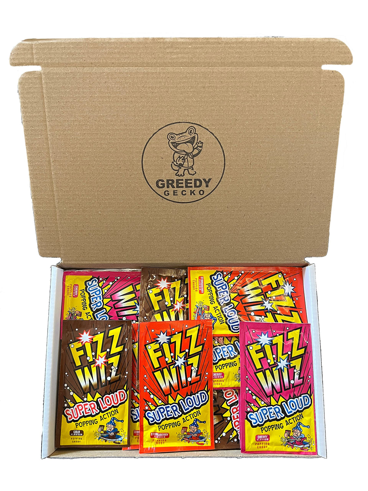 Fizz Wiz 15 Pack Popping Candy Variety Bundle Strawberry, Cherry & Cola