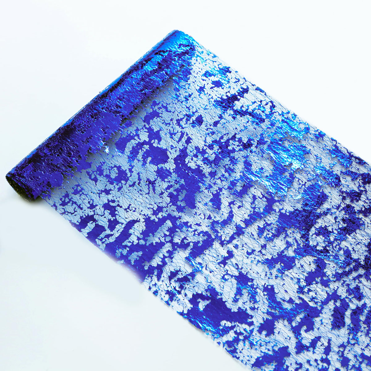 Snowkingdom 2 Pieces Royal Blue Table Runner, Sequin Glitter Foil Metallic Thin Mesh Table Runner Roll 11"x108" Blue Table Decorations for Wedding Birthday Party Christmas Graduations