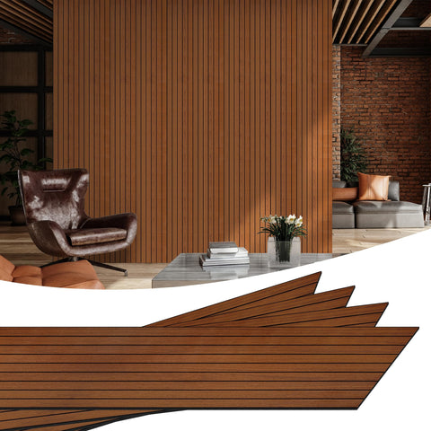 WADILE PVC Wood Grain Panels for Wall, 16.7 in X 17.1 ft Burlywood Soundproof Wall Panels for Wall Paneling Peel and Stick Wall Panels, 3D Wall Panels for Interior Decor, Cover 22.4 Sqft
