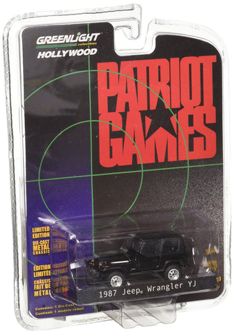 GreenLight 1: 64 Hollywood Series 13 - Patriot Games (1992) - 1987 Jeep Wrangler YJ Diecast Vehicle