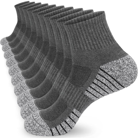 Mens Sports Trainer Socks Running Cushioned Socks for Men 9-12 Anti-Blister Cotton Breathable Athletic Tennis Hiking Socks