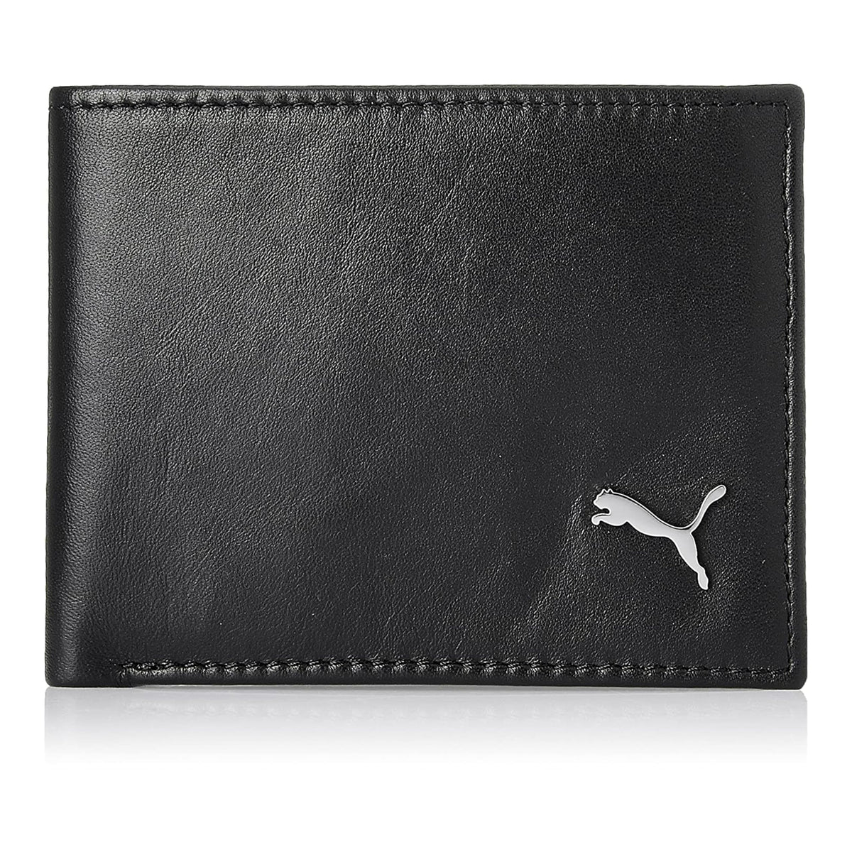 Glitch Pumanx Espresso Brown Leather Wallet for Men | Coin and Card Compartment Money Purse Genuine X, Legacy Black, FREE, Classic