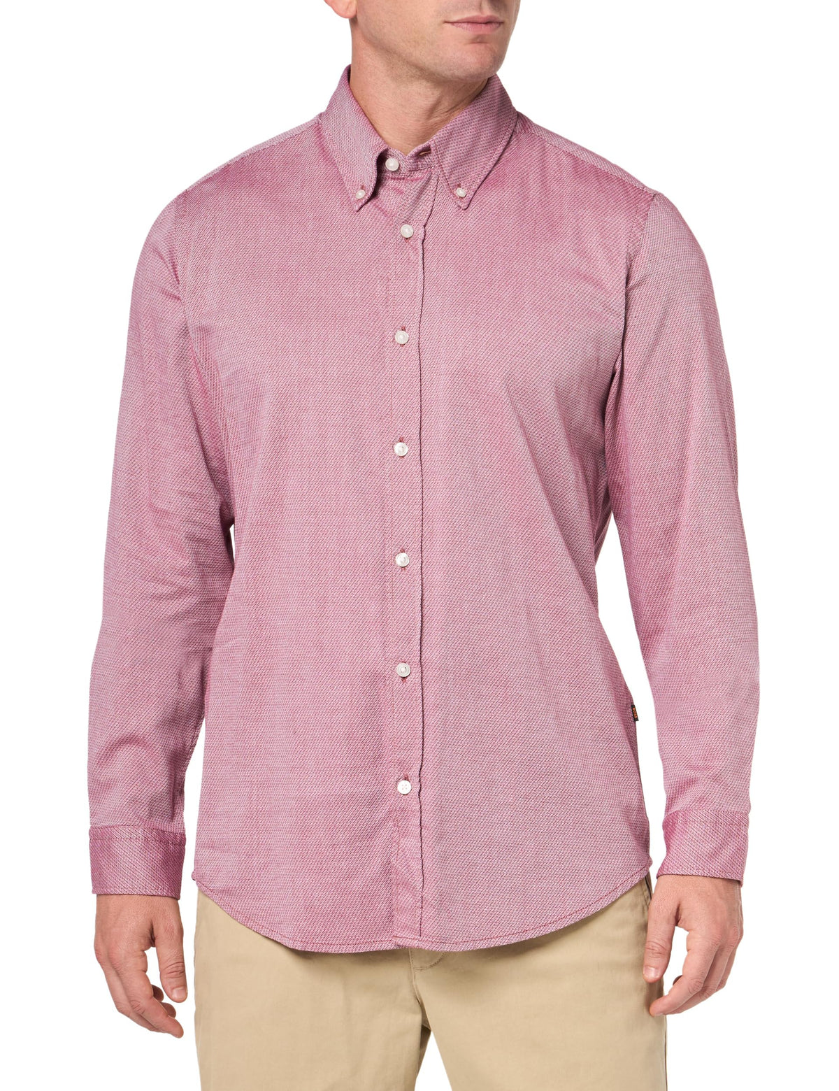 Rickert Long Sleeve Oxford Shirt Rhubarb