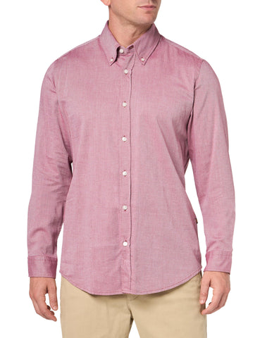 Rickert Long Sleeve Oxford Shirt Rhubarb