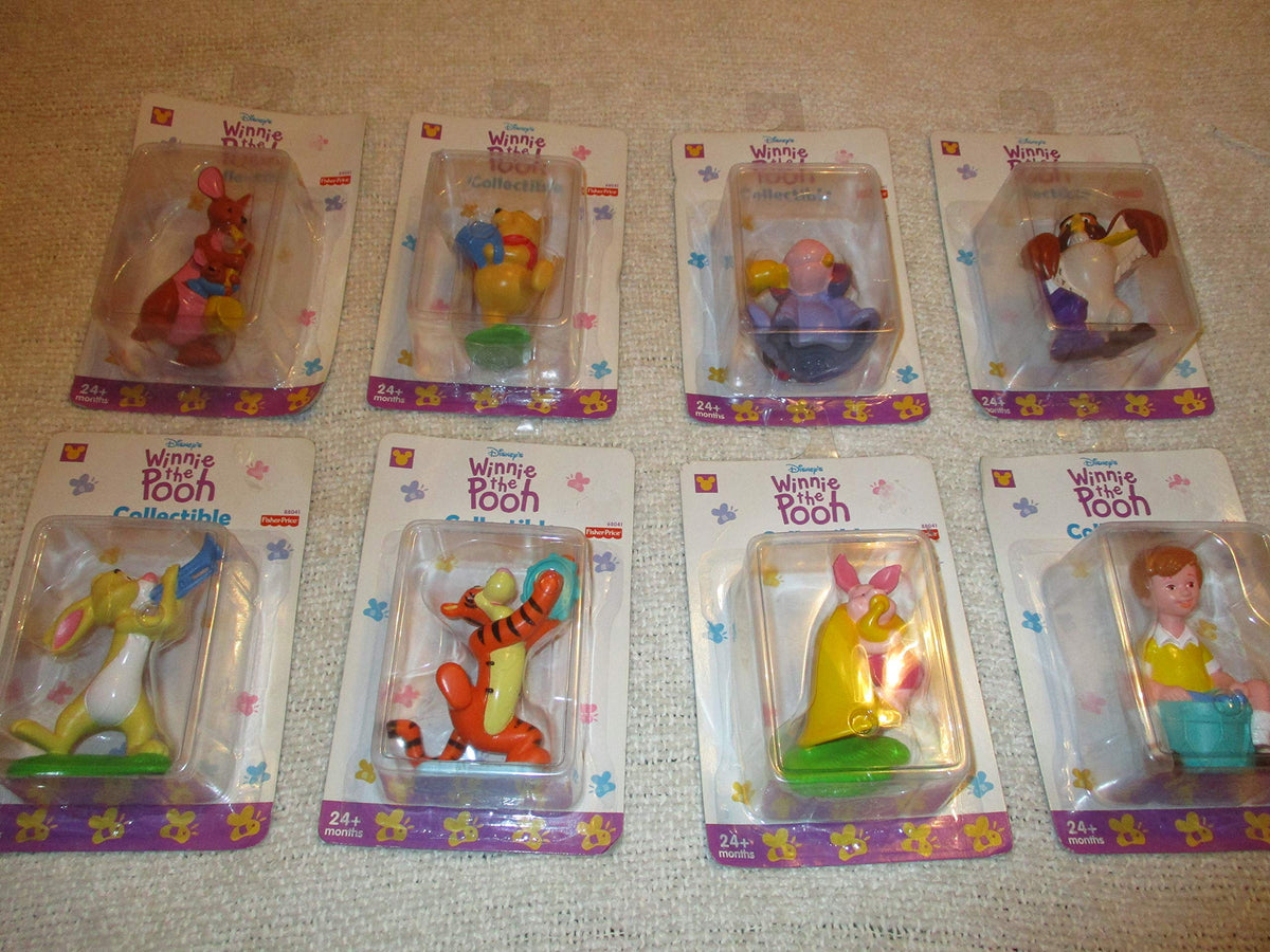 Complete Set of Eight Winnie The Pooh Collectible Figures-Tigger Piglet Eeyore & More