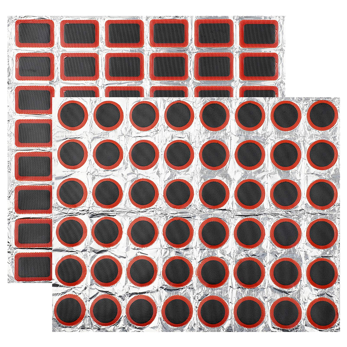 GOTRUST 48Pcs Square Patch+48pcs Round Patch Bike Tyre Repair Kits Inner Tube Puncture Repair Kit