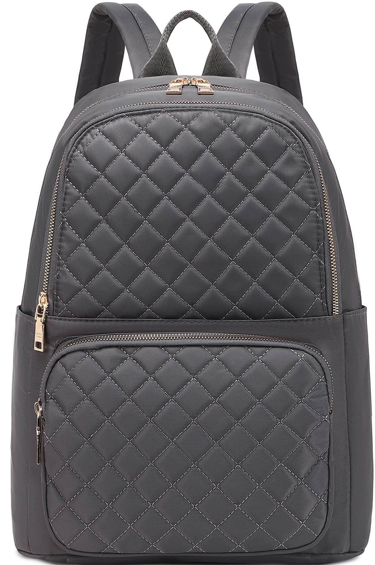 Gazigo Backpack for Women, Nylon Travel Backpack Purse Black Shoulder Bag Small Casual Daypack for Womens (X Large Quilted Grey)