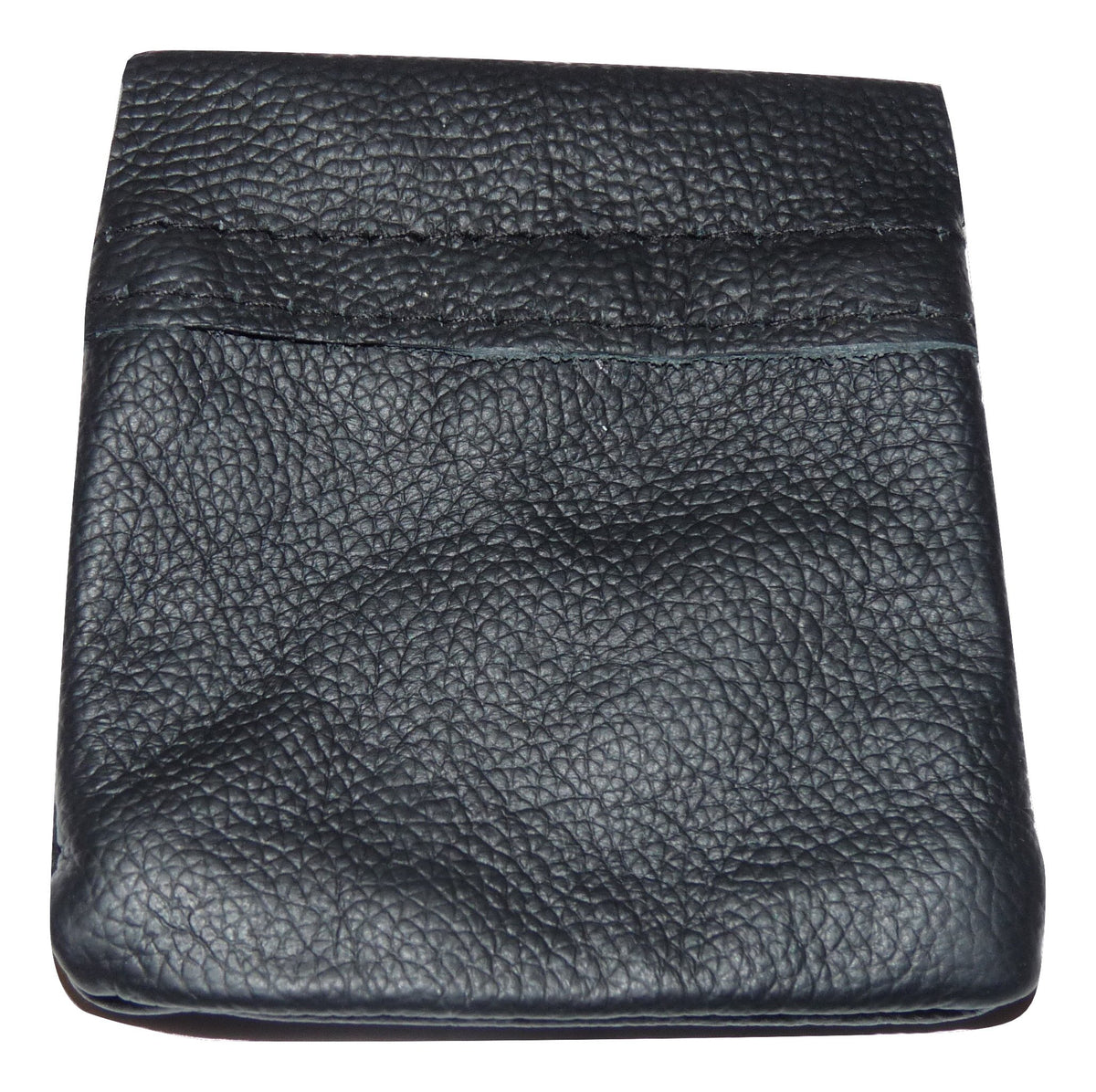 Soft Leather Snap Top Coin Purse (Black)