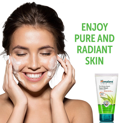 Himalaya Purifying Neem Face Wash, Normal to Oily Skin with Turmeric, Vegan, Soap Free, Paraben Free, Dermatologically Tested, SLS/SLES Free, 5.07 Fl Oz., 150 mL, 2 Pack