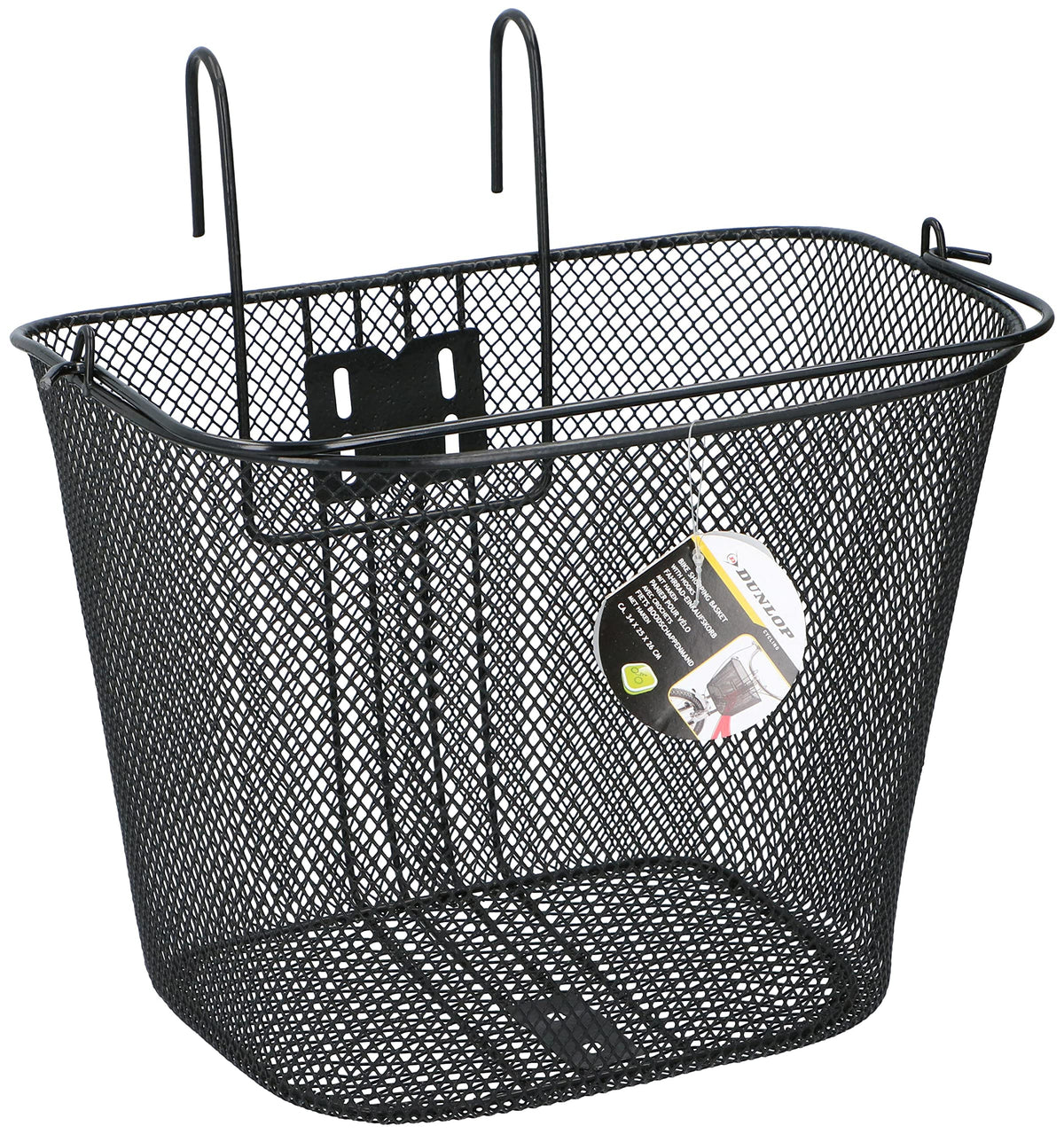 DUNLOP Sport Unisex Adult Bicycle Basket, Black, 35 x 24.5 x 26