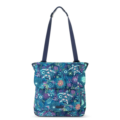 Sakroots Women's Olympic Convertible Backpack, Royal Blue Seascape, 13IN x 3IN x 12.5IN
