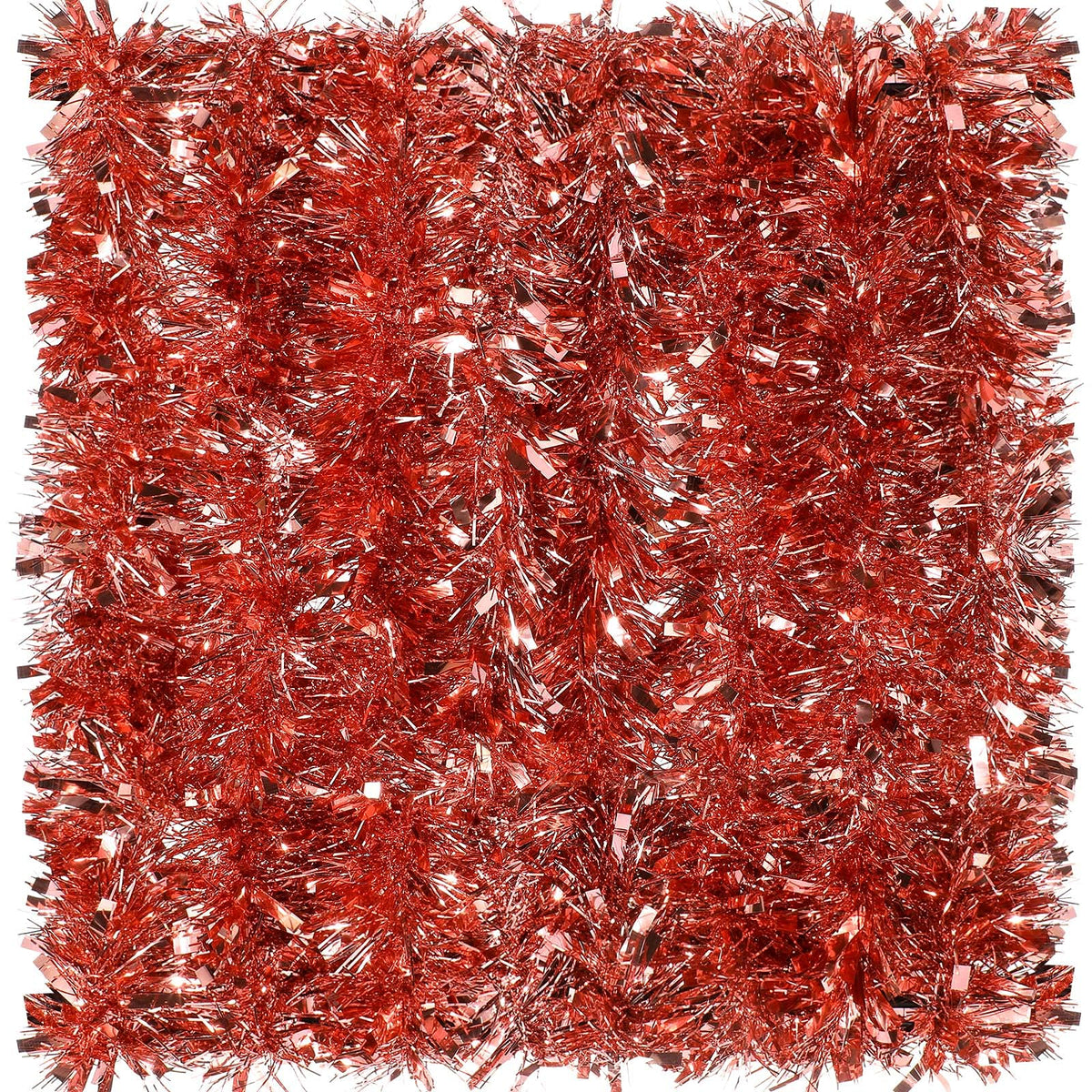 Syhood 32.8 Feet Christmas Metallic Tinsel Twist Tinsel Garland Xmas Glitter Garland Tinsel Tree Hanging Tinsel Decoration for Christmas Party and Home Indoor Outdoor Ornament Supplies (Rose Gold)