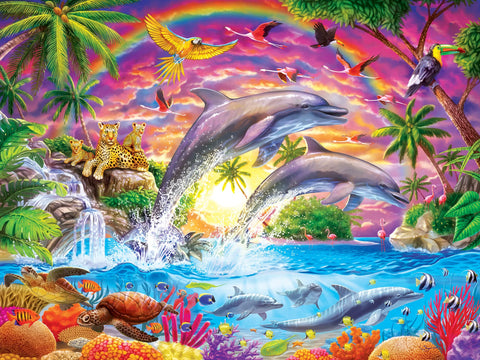MasterPieces 300 Piece EZ Grip Jigsaw Puzzle - Fantasy Isle - 18"x24"