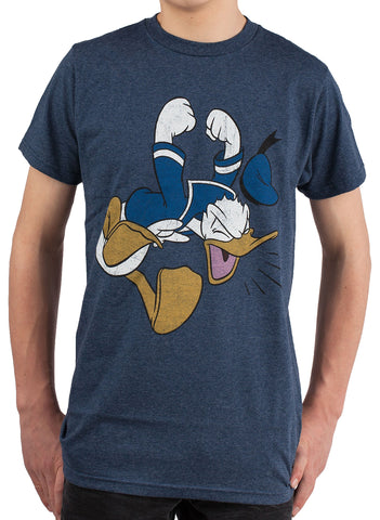 Disney mens Disney Men's Full Size Donald Duck Tantrum T-shirt T Shirt, Navy Heather, Small US