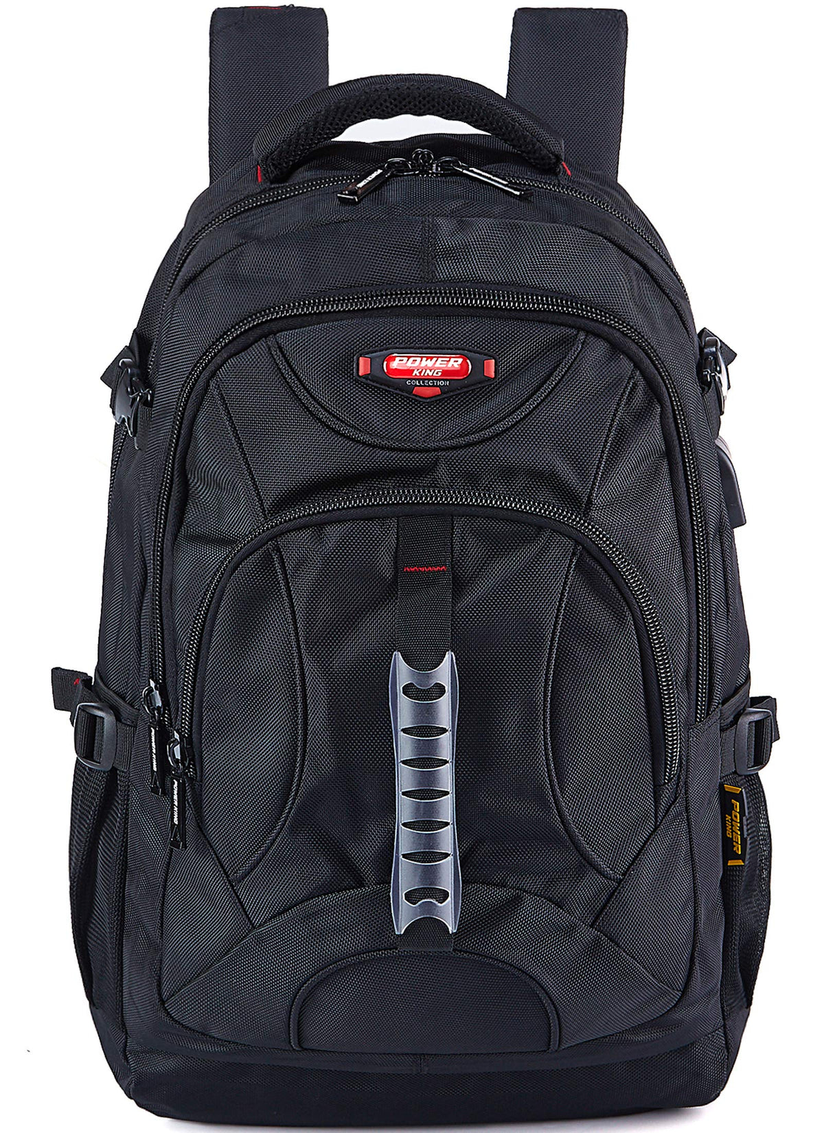 POWER KING Backpack Mens, Lightweight Hiking Backpack Durable Outdoor Daypack Travel Day Bag for Men Women Kids Camping Mountaineering Walking Cycling Climbing Sport, BlackIV