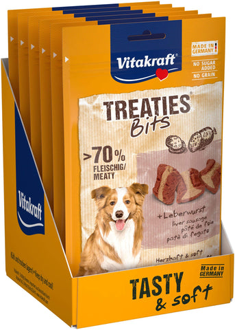 Vitakraft Dog Snack Treaties Bits Leberwurst - 6 x 120g