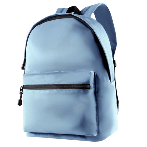 Alroeehi Backpack for School Classic basic backpack Unisex Elementary/junior high school Bag Sports Lightweight One day trip Casual Waterproof kids Backpack 16" (1, light blue)