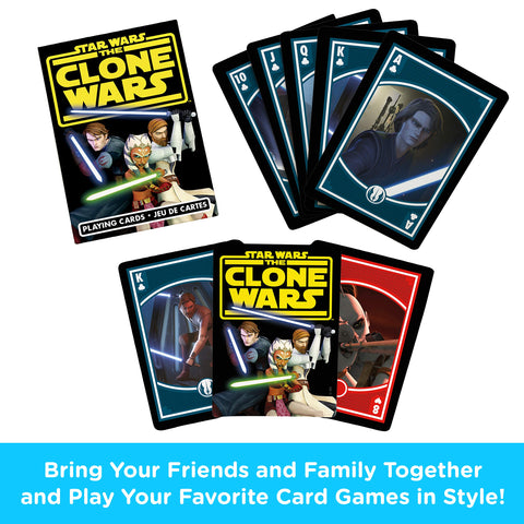 AQUARIUS Star Wars Playing Cards - The Clone Wars Themed Deck of Cards for Your Favorite Card Games - Officially Licensed Star Wars Merchandise & Collectibles