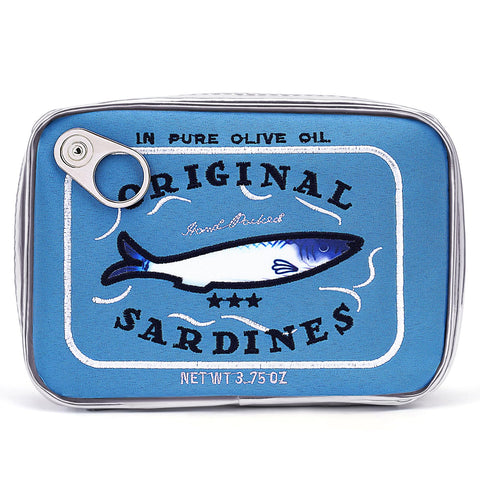 Cessfle Canned Sardines Makeup Bag, Funny Sardine Tin Fish Cosmetic Bag, Creative Cute Makeup Bag Kawaii Pencil Case Pouch, Coquette Make up Pouch for Women