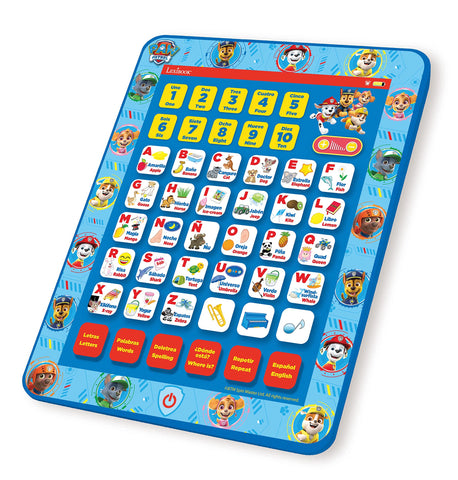 LEXiBOOK Paw Patrol, Educational Bilingual Interactive Learning Tablet, Toy to Learn Alphabet, Letters, Numbers, Words, Spelling and Music, English/Spanish Languages, Blue, JCPAD002PAi2