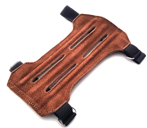 starlingukpk Quality Soft Suede Leather Archery Arm Guard, Shooting Arm Guard. (Brown)
