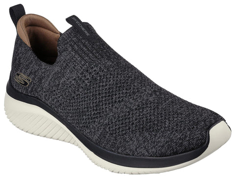 Skechers Men's Ultra Flex 3.0 - Demcheck 232337, Black/Taupe, 9 Wide