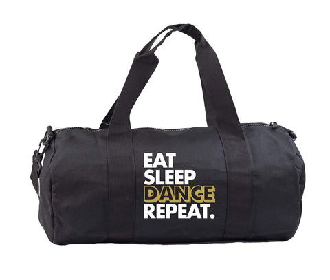 Hippowarehouse Eat Sleep Dance Repeat Gymwear Gym Duffle Cylinder Uniform Kit Bag 50 x 25 x 25cm 20 litres