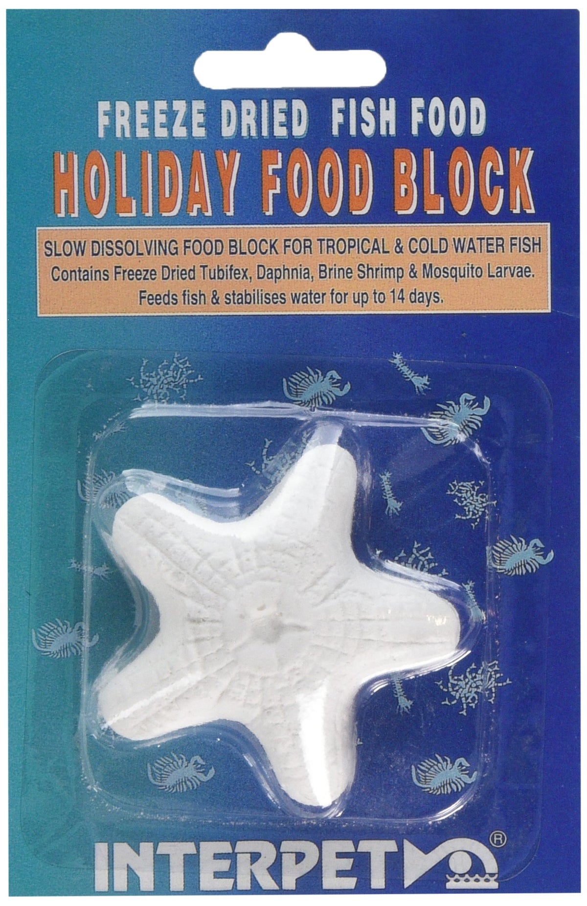 Interpet Slow Release Holiday Mineral Fish Food Block with Freeze Dried Food