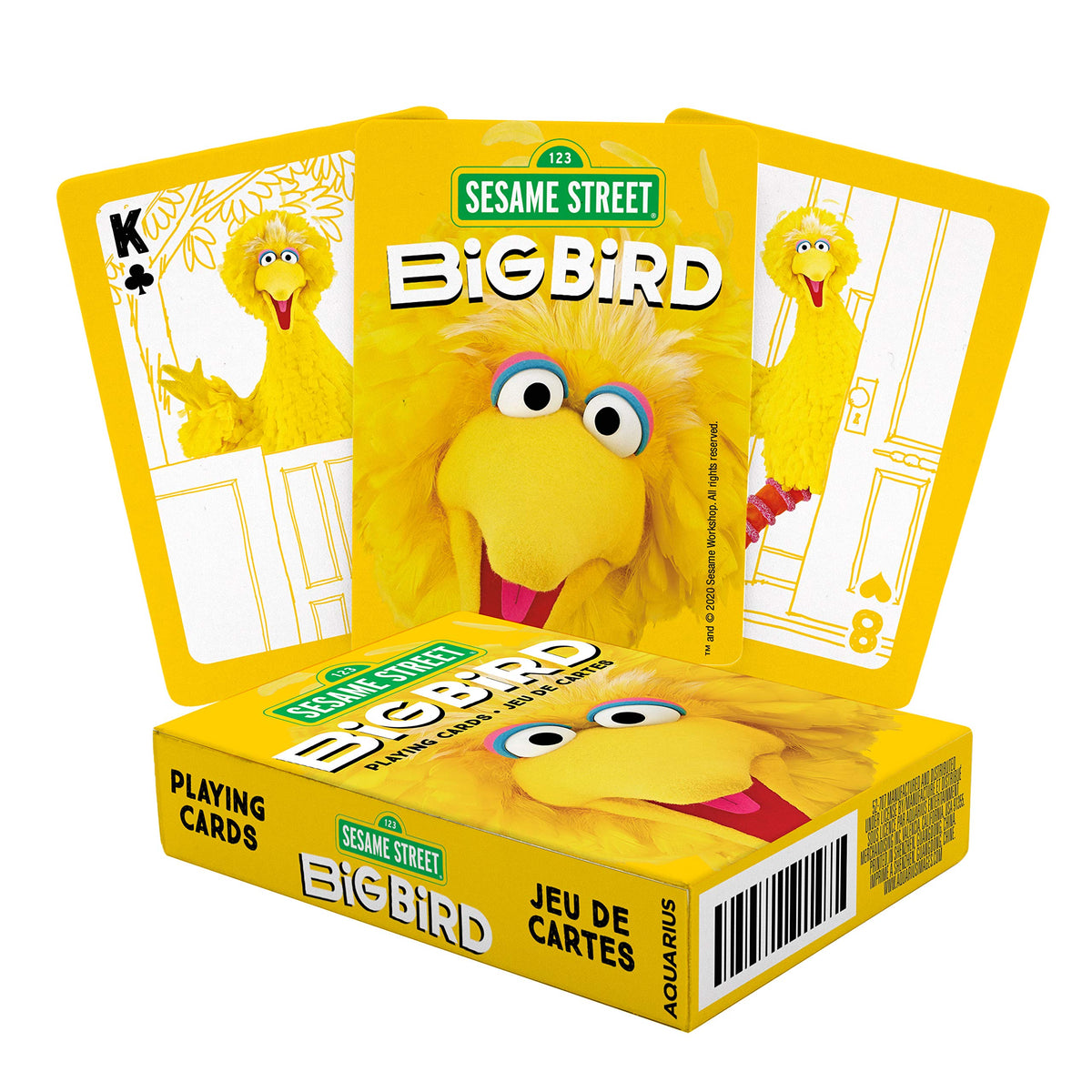 AQUARIUS Sesame Street Big Bird Playing Cards - Big Bird Themed Deck of Cards for Your Favorite Card Games - Officially Licensed Sesame Street Merchandise & Collectibles
