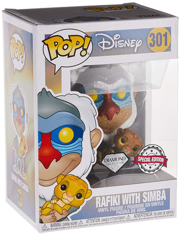 Funko POP! Diamond Collection - Disney [#301] - Rafiki with Simba - Hot Topic Exclusive!