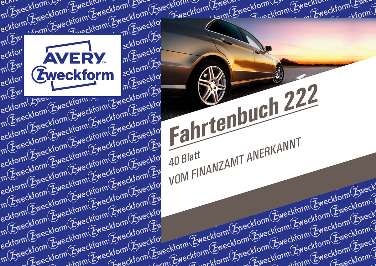 Avery Zweckform 222 Car Ride Book (A6 Landscape Format 40 Sheets - White Pack of 1