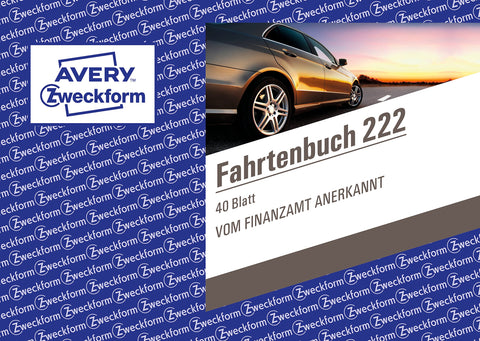 Avery Zweckform 222 Car Ride Book (A6 Landscape Format 40 Sheets - White Pack of 1