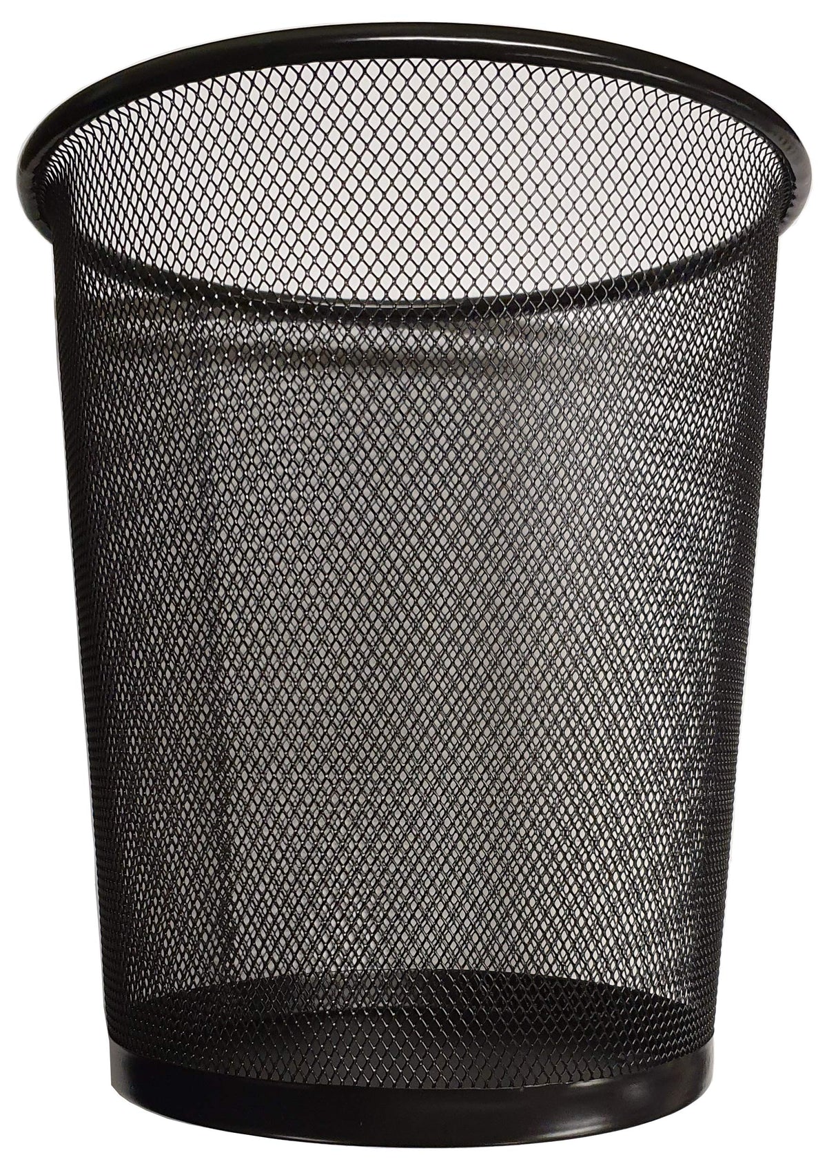 DIVCHI Circular Mesh Wastebasket Trash Can, Waste Basket Garbage Can Bin for Bathrooms, Kitchens, Home Offices, Dorm Rooms(BLACK)