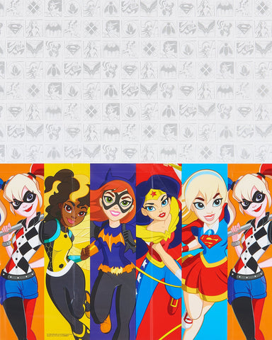 American Greetings DC Super Hero Girls Party Supplies, Plastic Table Cover (1-Count)