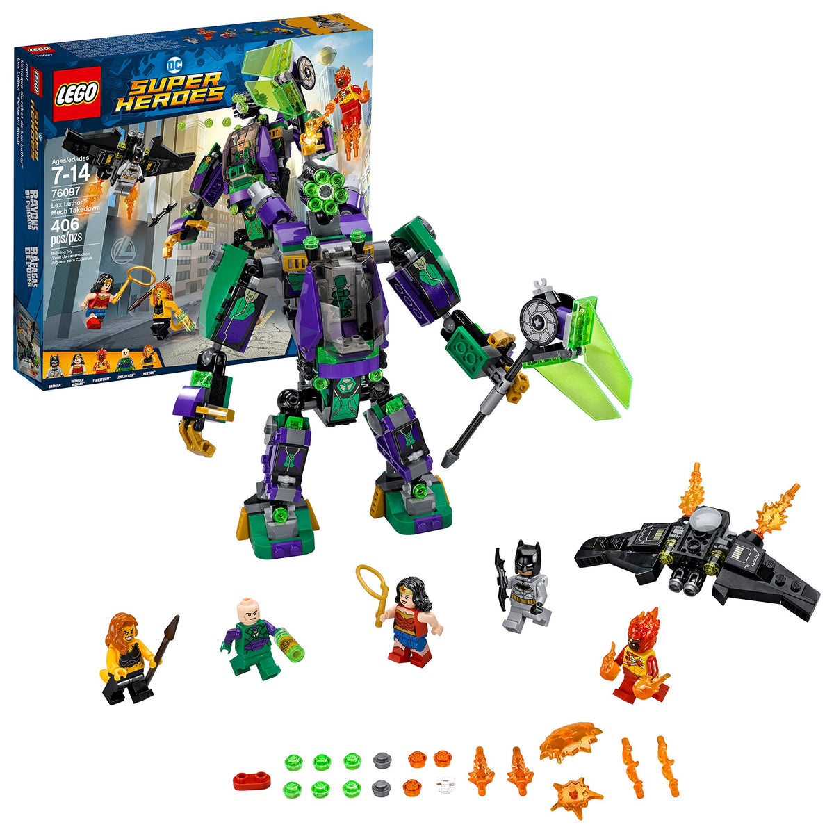 LEGO DC Super Heroes Lex Luthor Mech Takedown 76097 Building Kit (406 Piece)