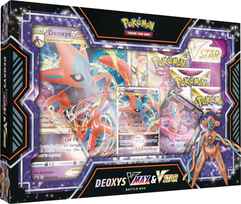 PokÃ©mon TCG: Deoxys VMAX & VSTAR Battle Box (3 Foil Promo Cards, 1 Oversize Foil Card & 4 Booster Packs)