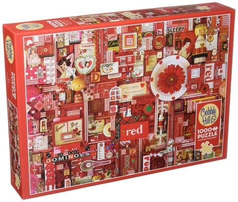Cobble Hill Red 1000 Piece Shelley Davies Color Puzzle