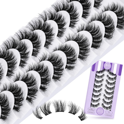 Lash Clusters P09 10 Pair Eyelash Clusters B&Q Cluster Eyelash Extensions Wispy Cluster Lashes Diy Lash Extension Clusters Eyelash Extension Strips Lashes 10 Pairs Multipack(FDDM-P09)