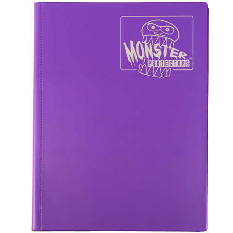 Monster Binder - 9 Pocket Trading Card Album - Matte Purple - Holds 360 Yugioh, Magic, and Pokemon Cards