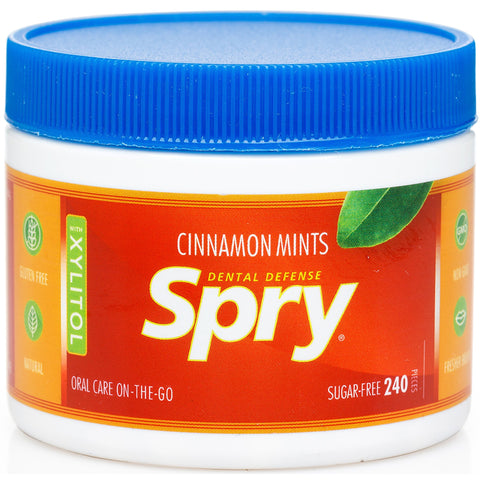 Spry Natural Xylitol Mints, Cinnamon Flavor, 240 Count