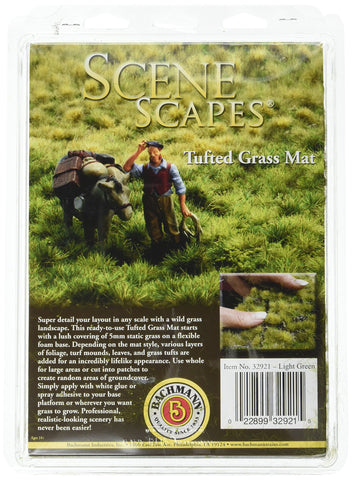 Bachmann Trains SceneScapes Tufted Grass Mat, Light Green