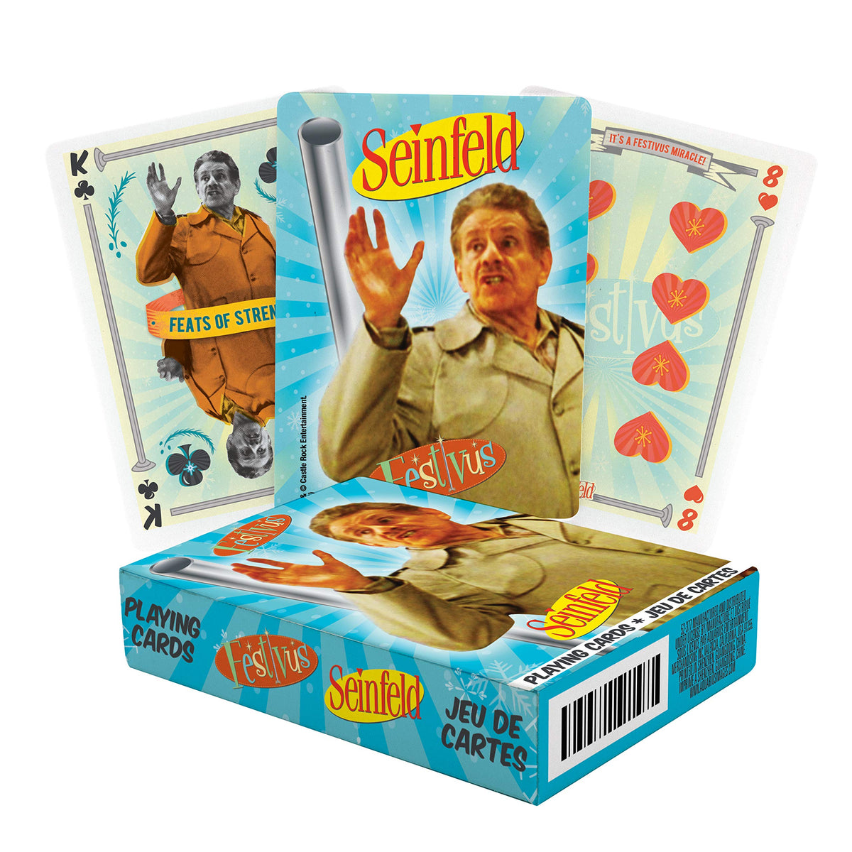 AQUARIUS Seinfeld Festivus Playing Cards - Seinfeld Festivus Deck of Cards for Your Favorite Card Games - Officially Licensed Seinfeld Merchandise & Collectibles