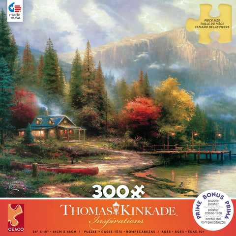 Ceaco - Thomas Kinkade - Inspirations Collection - The End of A Perfect Day III - 300 Piece Jigsaw Puzzle