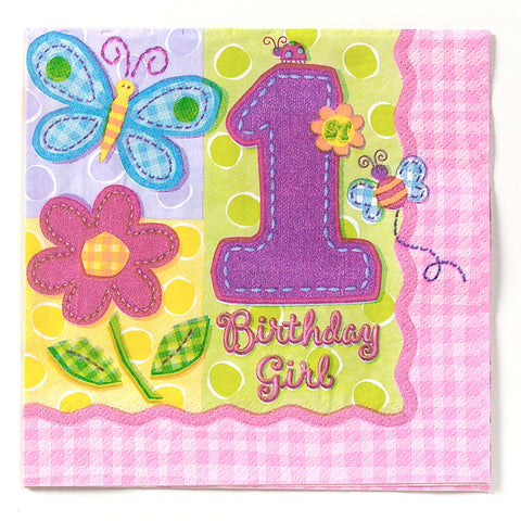 Amscan Hugs & Stitches Girl Luncheon Napkins - 16 ct