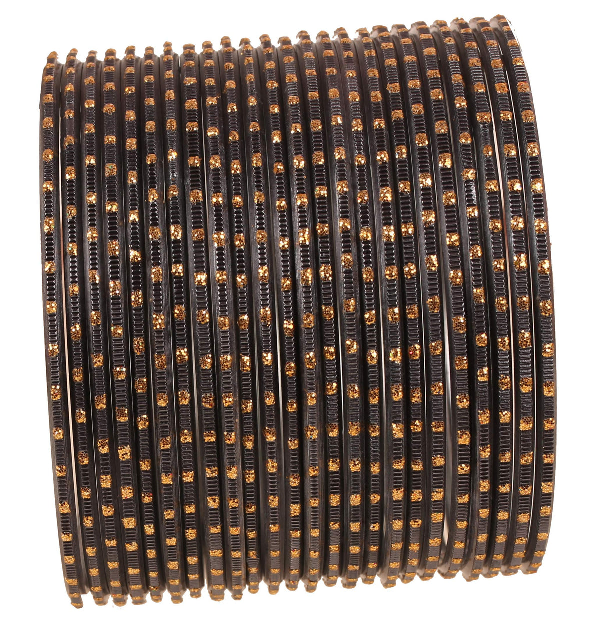 Touchstone "Colorful 2 Dozen Bangle Collection Indian Bollywood Alloy Metal Textured Blasting Blue Designer Jewelry Bangle Bracelets Set of 24 in Antique Gold Tone for Women